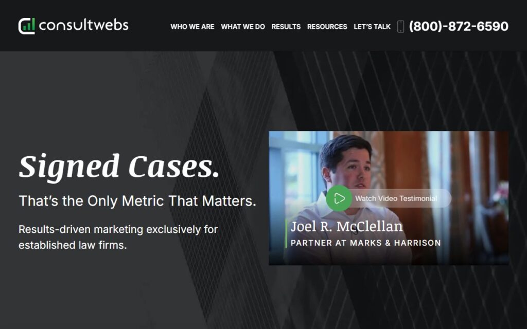 The Consultwebs homepage