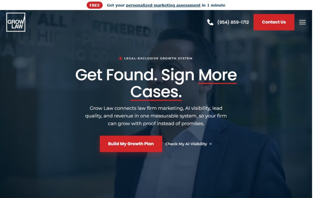 The Grow Law homepage