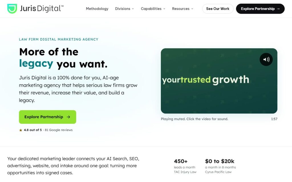 The Juris Digital homepage